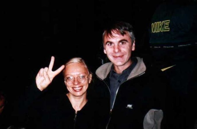 Ingo mit Olga Kalaschnikova, Enkeltochter des Erfinders des legendären Sturmgewehrs