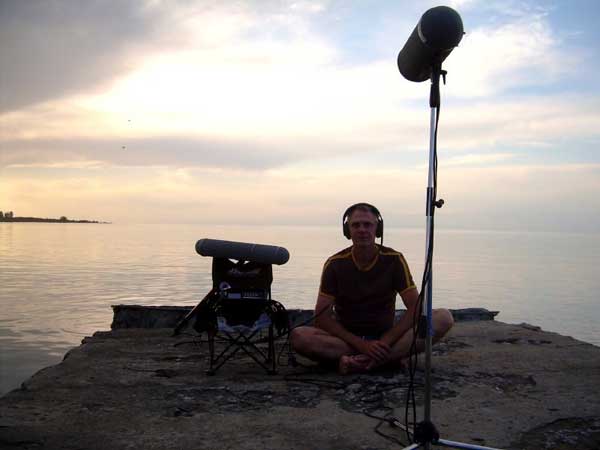 Kyrgysistan 2007 sunset at Issykul, recording surround
